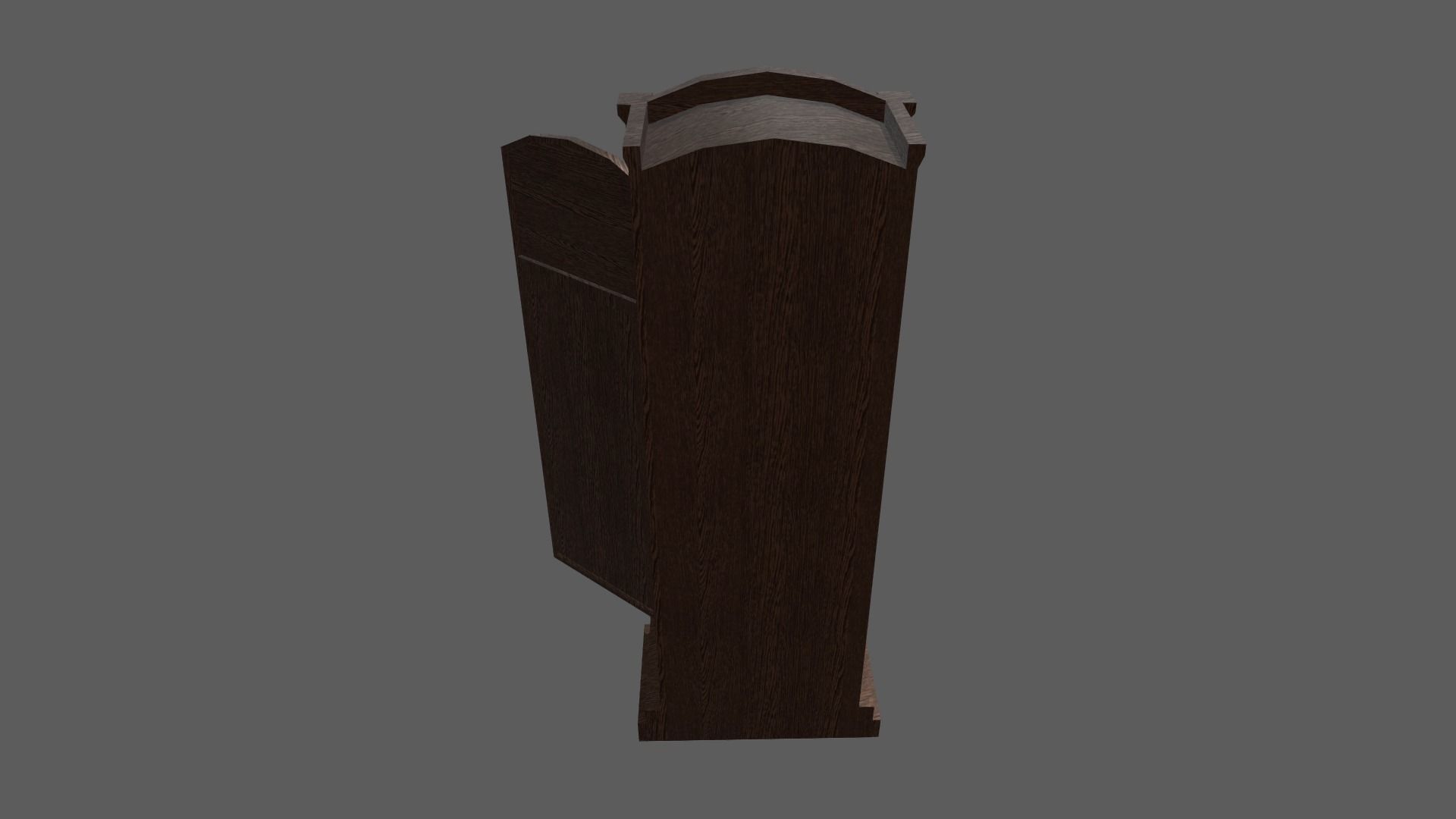Old Vintage Big Floor Clock Low-poly 3D model_4
