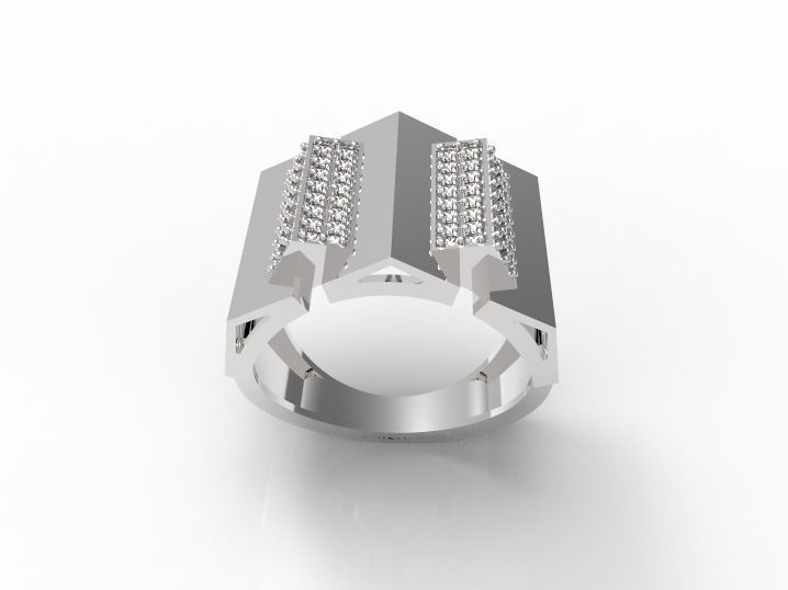 096 - Big Light Weighted Gents Ring - For men 3D print model_5