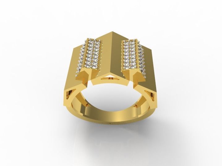 096 - Big Light Weighted Gents Ring - For men 3D print model_3
