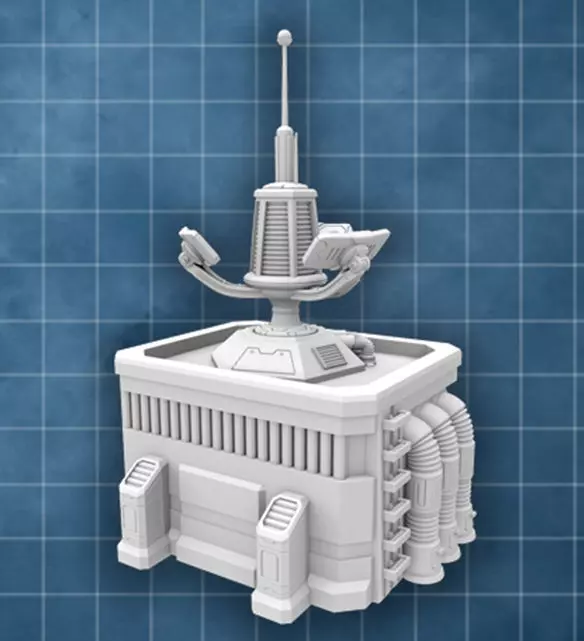 BUILDING 01 and COM TOWER 3D print model