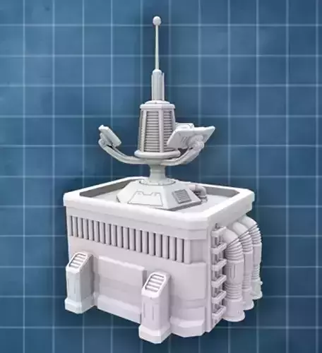 BUILDING 01 and COM TOWER 3D print model