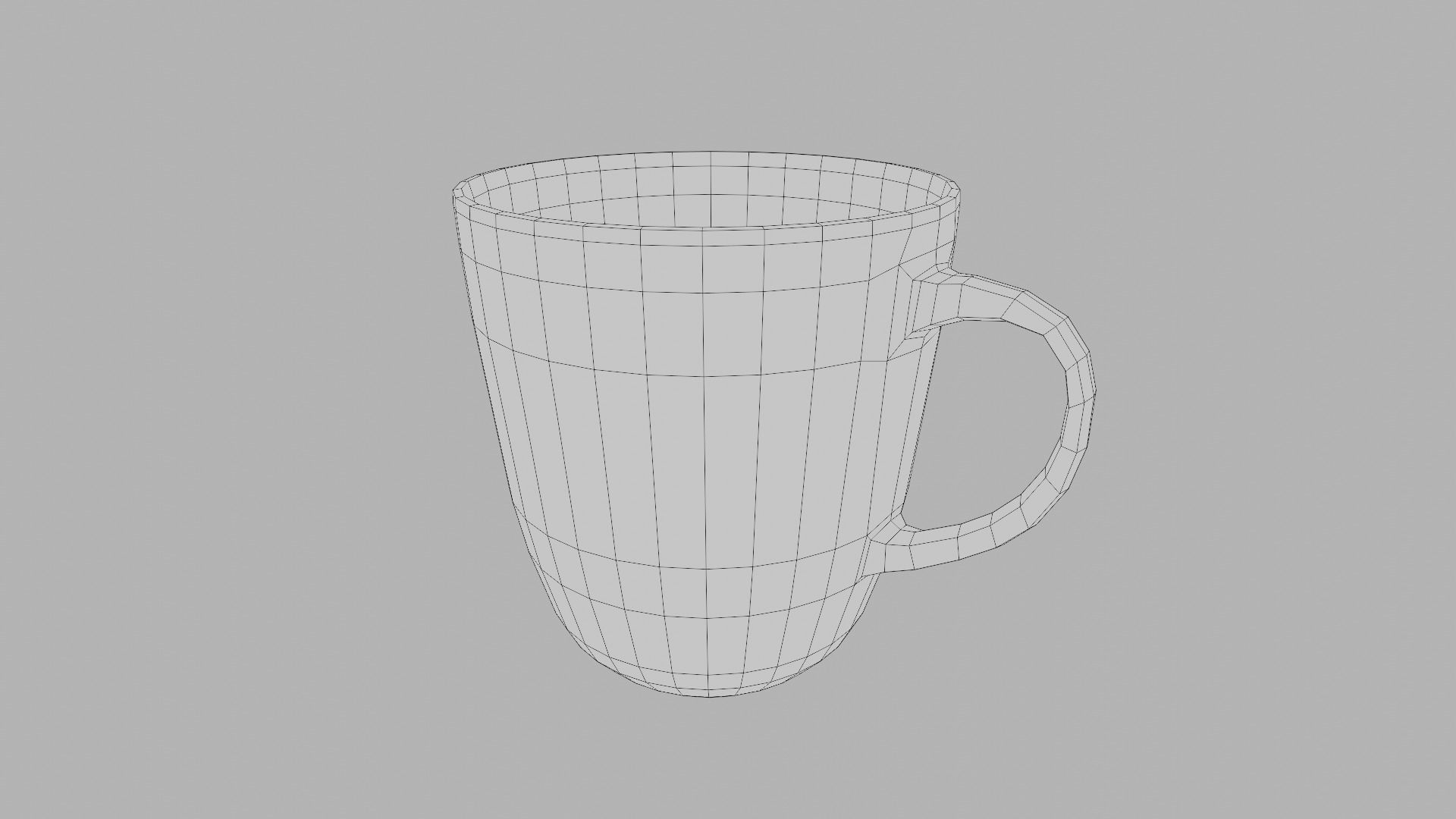 Teacup Low-poly 3D model_6