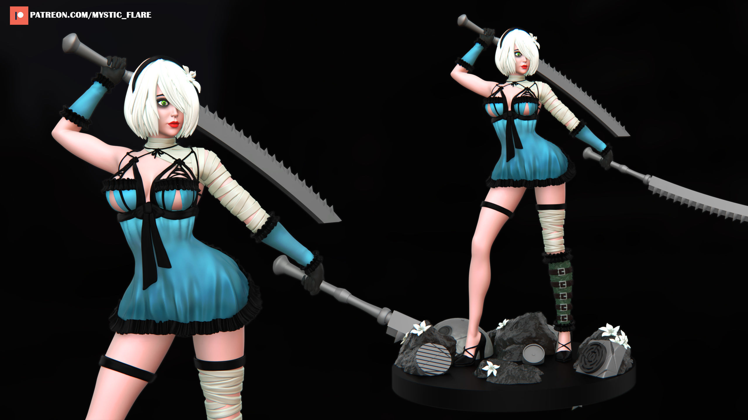 2B Kaine Outfit 3D print model_2