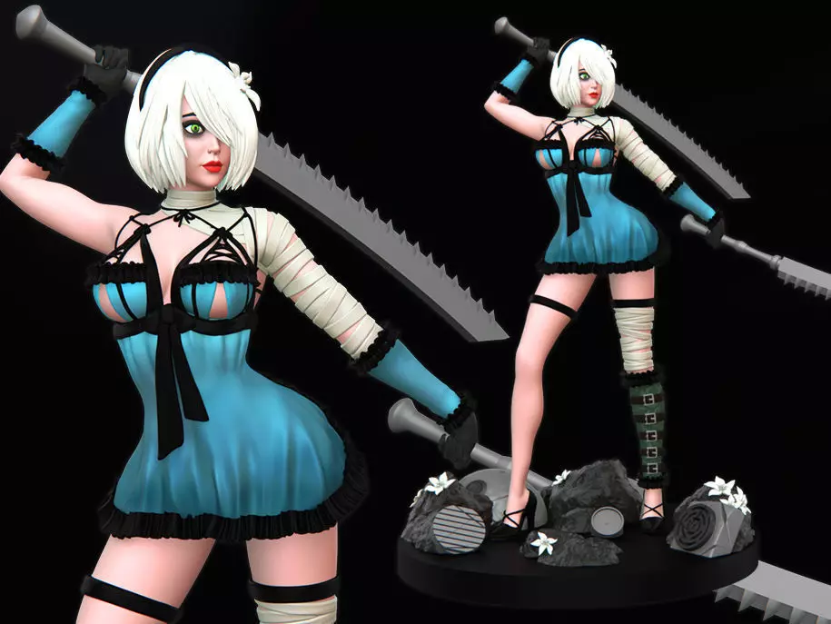 2B Kaine Outfit 3D print model_0