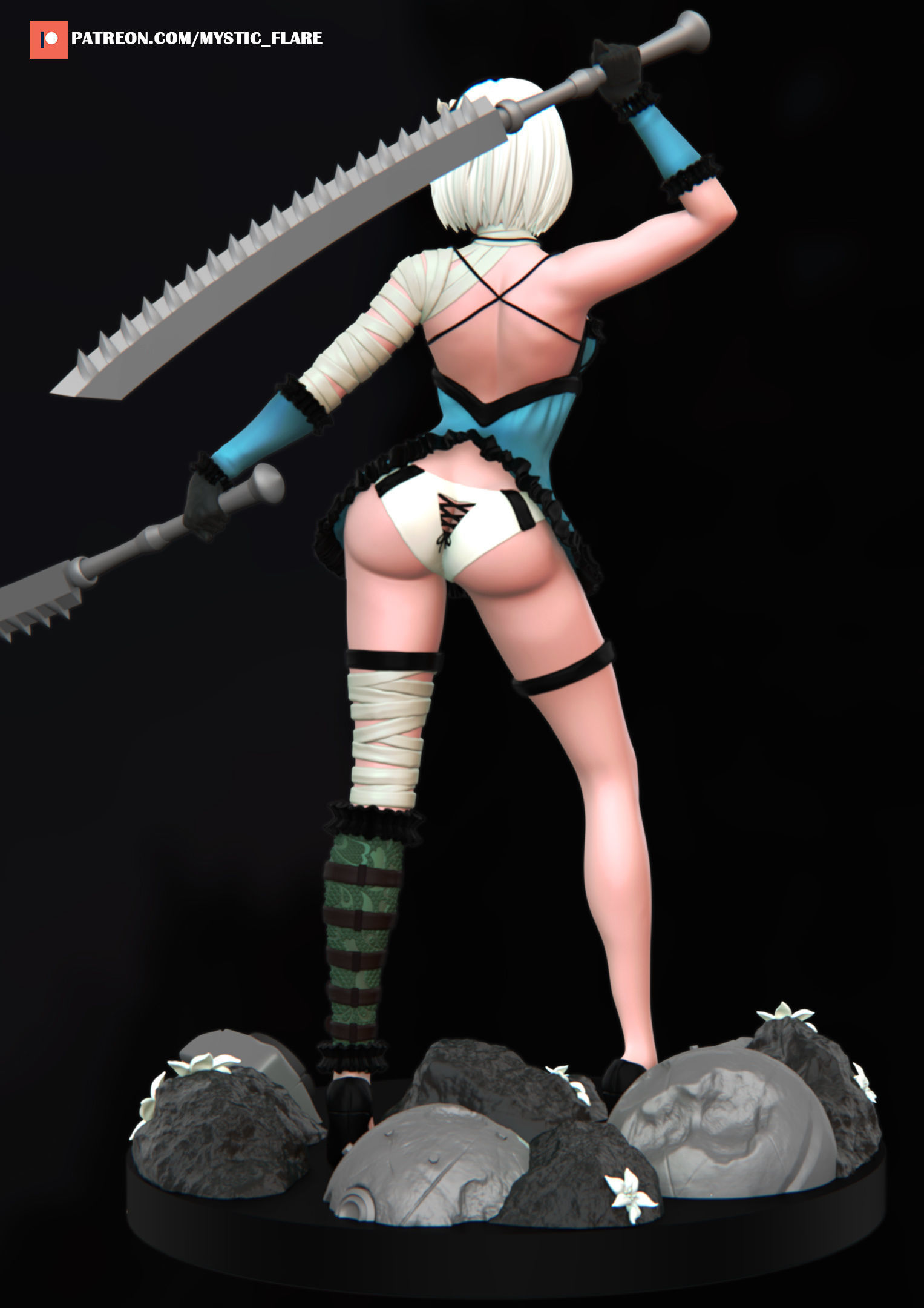 2B Kaine Outfit 3D print model_6