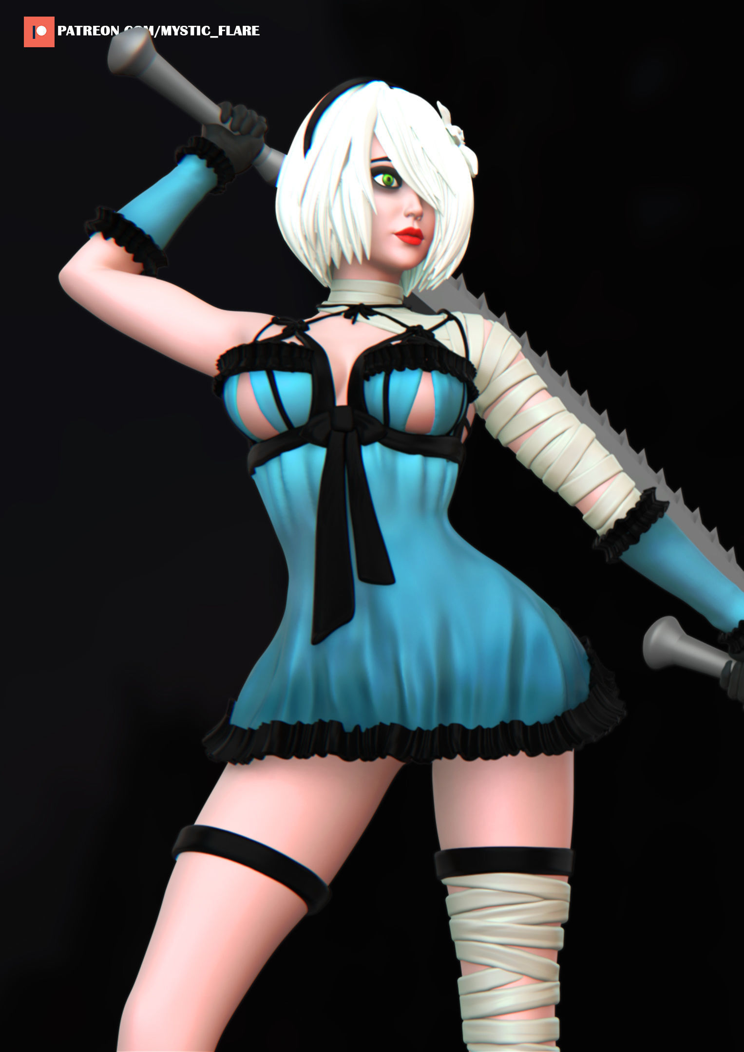 2B Kaine Outfit 3D print model_7
