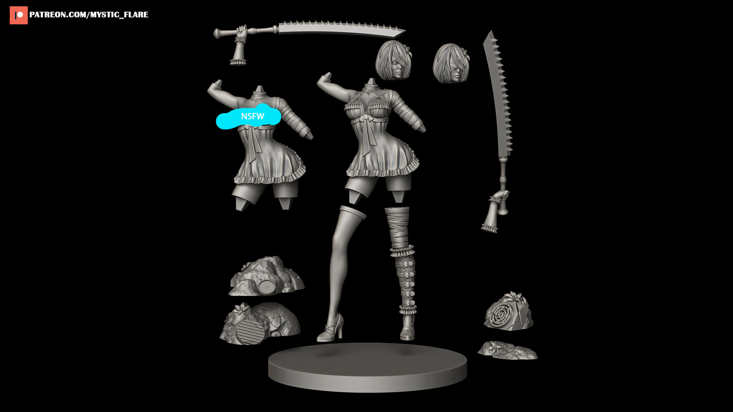 2B Kaine Outfit 3D print model_26