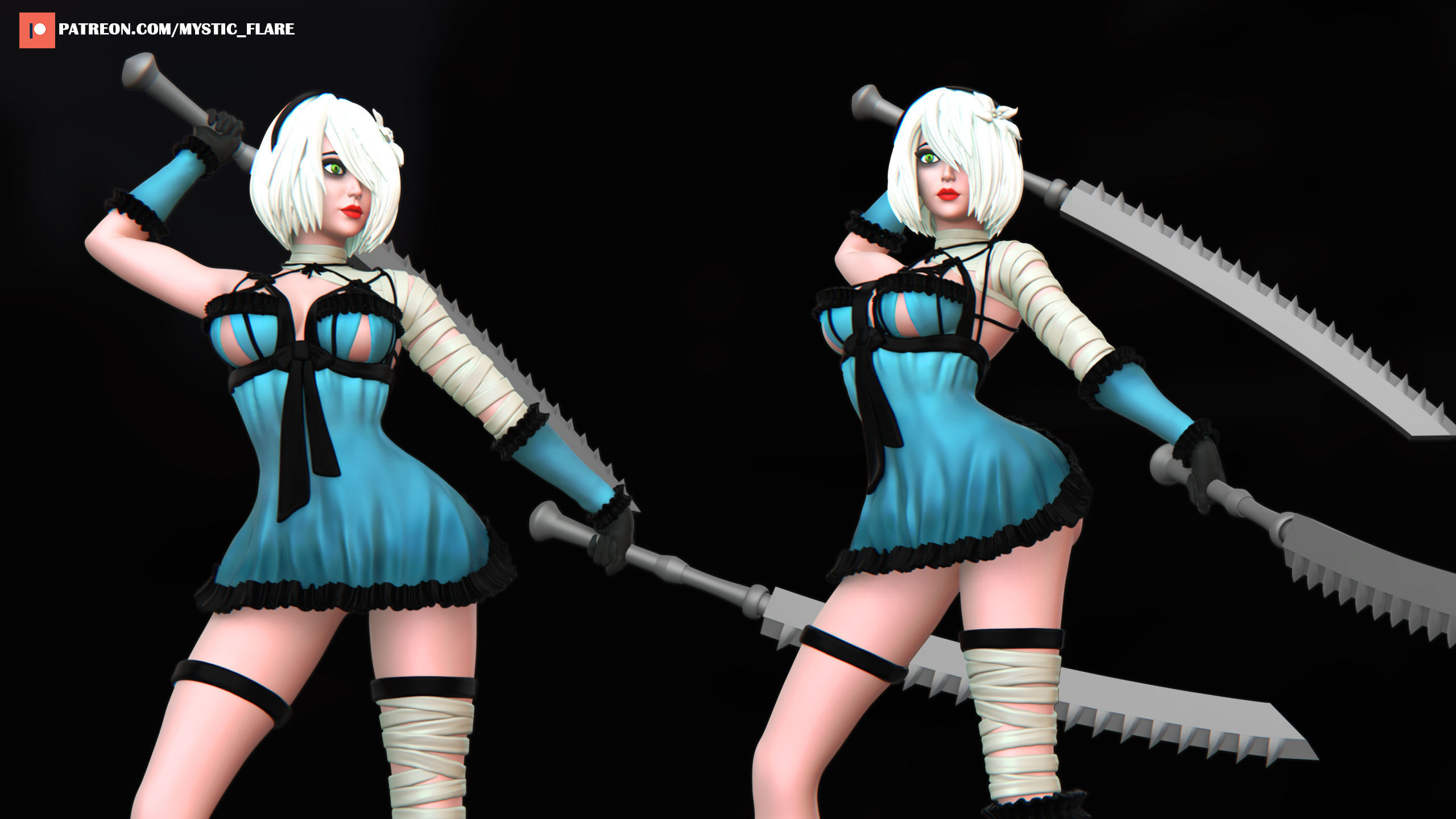 2B Kaine Outfit 3D print model_5
