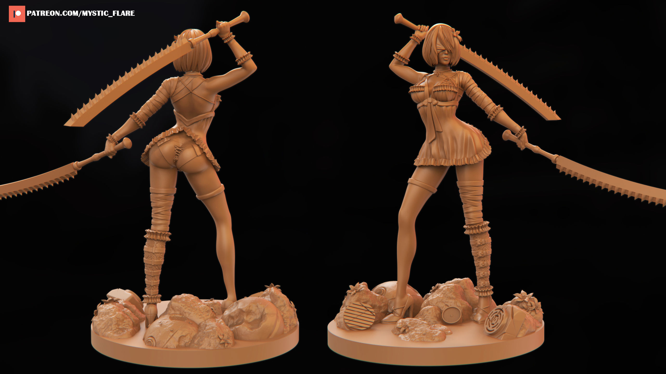 2B Kaine Outfit 3D print model_11