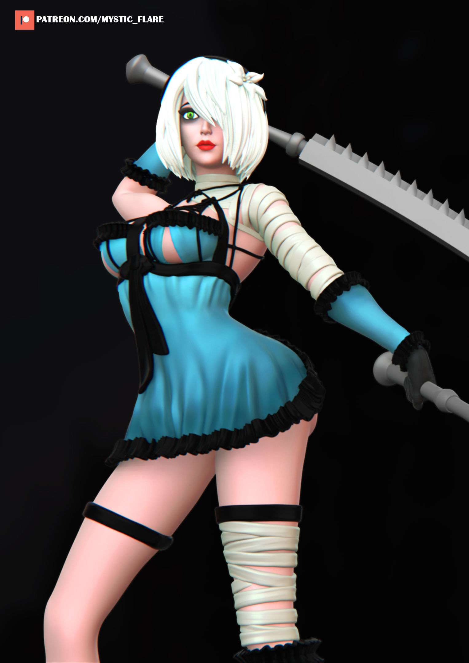 2B Kaine Outfit 3D print model_8