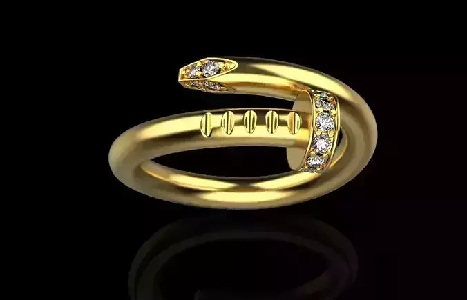 trendy a ring with a diamond 