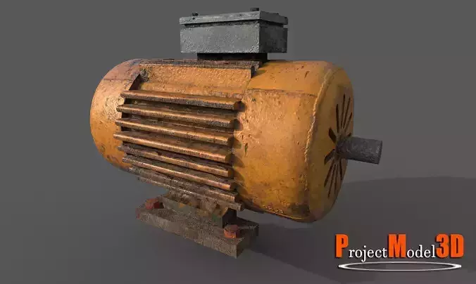 Motor-Version 001 Low-poly 3D model