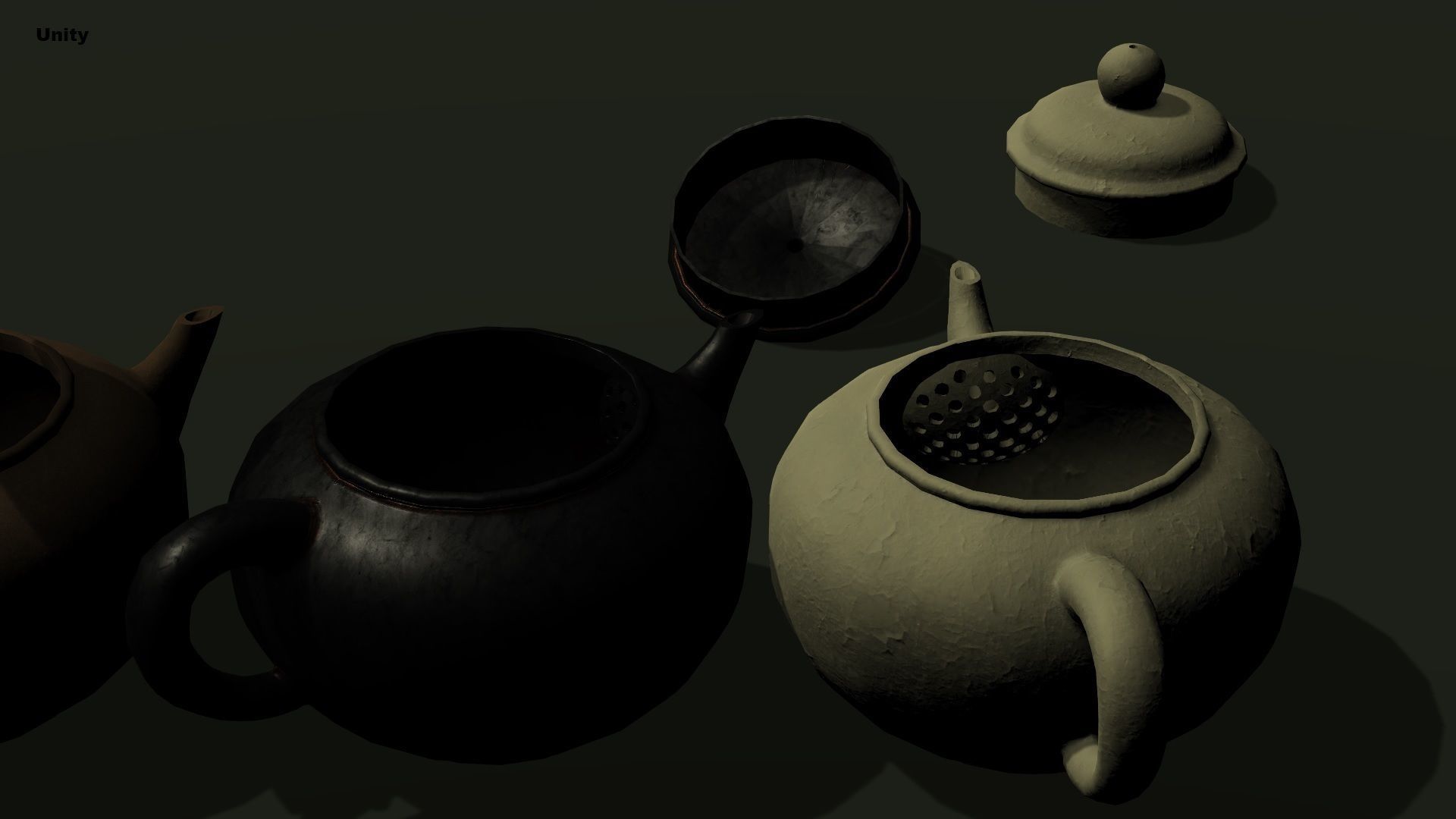 Teapot 3D model with PBR textures Low-poly 3D model_8