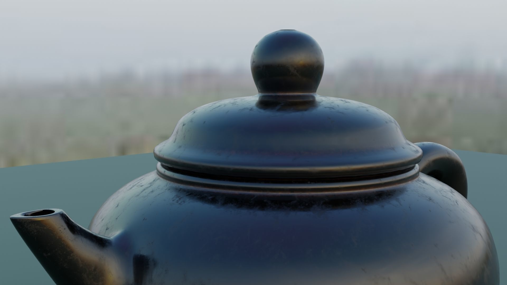 Teapot 3D model with PBR textures Low-poly 3D model_2