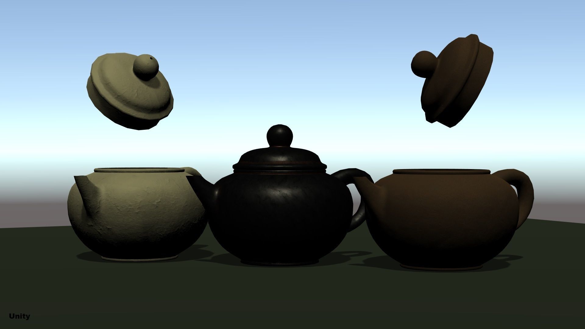 Teapot 3D model with PBR textures Low-poly 3D model_9