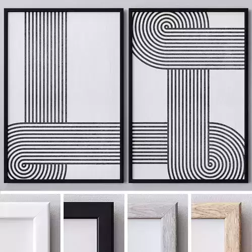 Set of large wall paintings 478