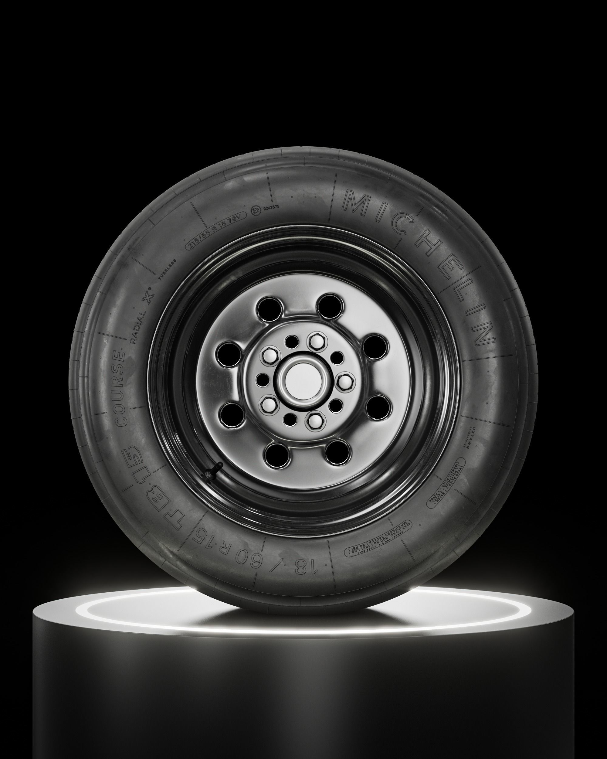 Michelin TB15 215 55 R15 79V 3D model_9