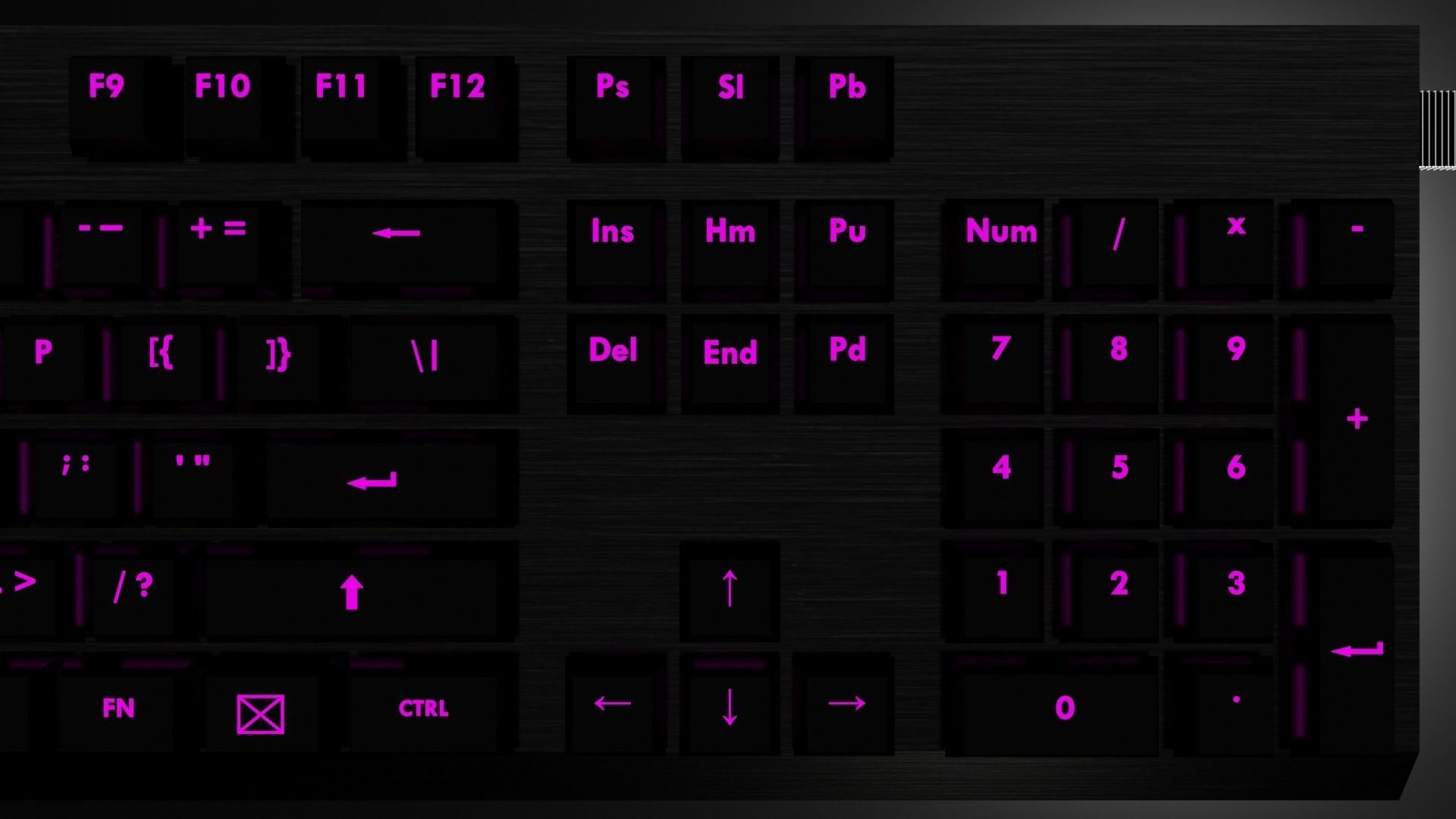 Wireless keyboard with backlight Low-poly 3D model_13