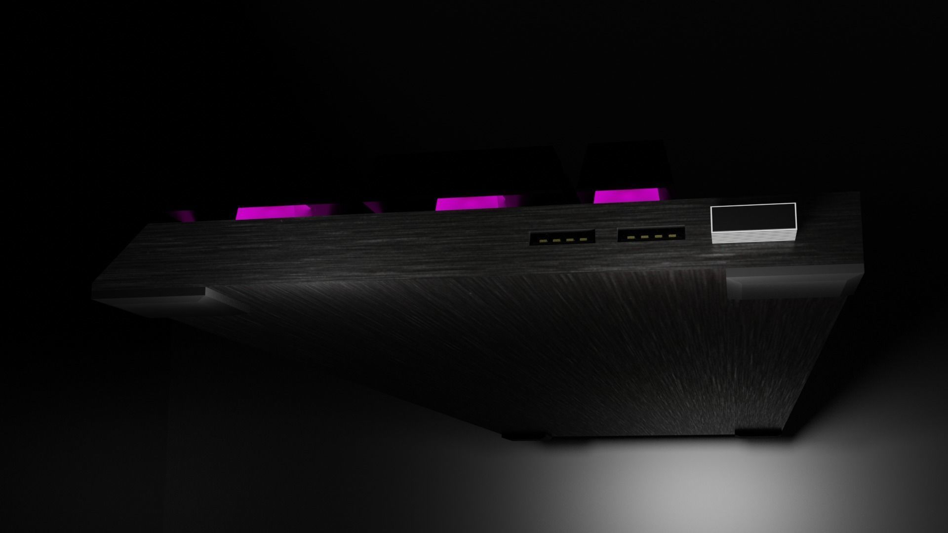 Wireless keyboard with backlight Low-poly 3D model_11