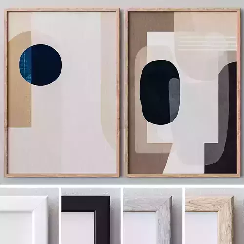 Set of large wall paintings 490