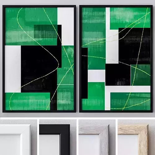 Set of large wall paintings 500