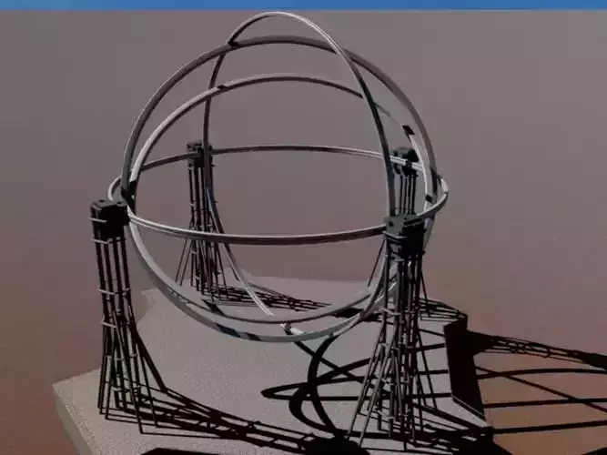 Portal circular metal structure