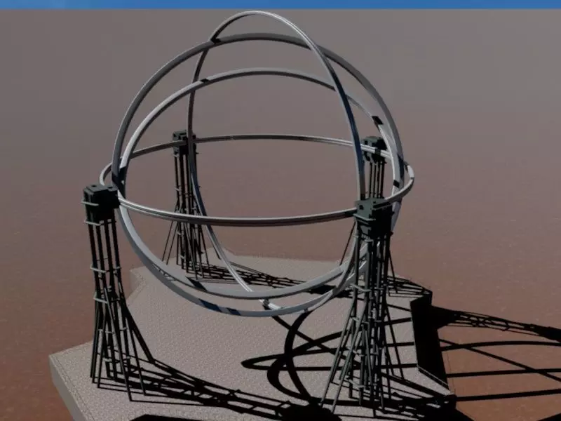 Portal circular metal structure 3D print model_0