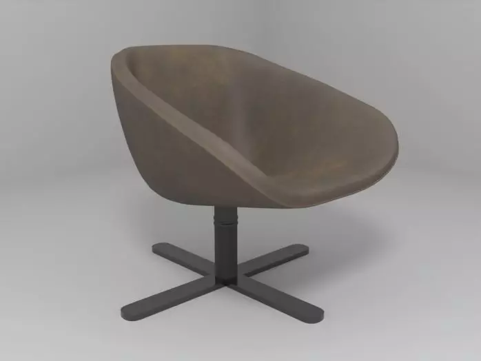 Armchair swivel chair with base Free low-poly 3D model