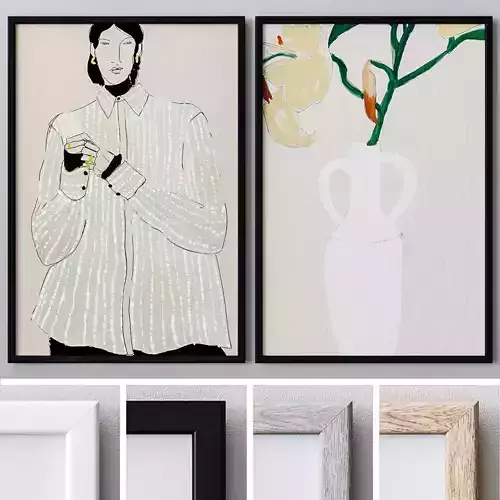 Set of large wall paintings 505