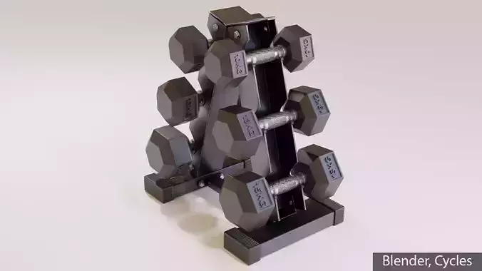 Hex Dumbbells Set with vertical stand