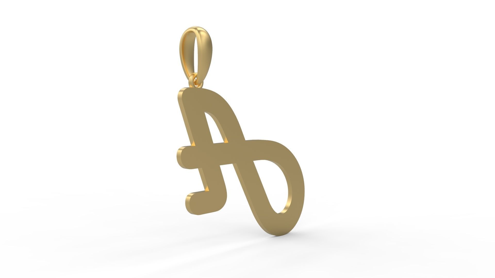 Initial Letters Pendant Harlow A 3D print model_3