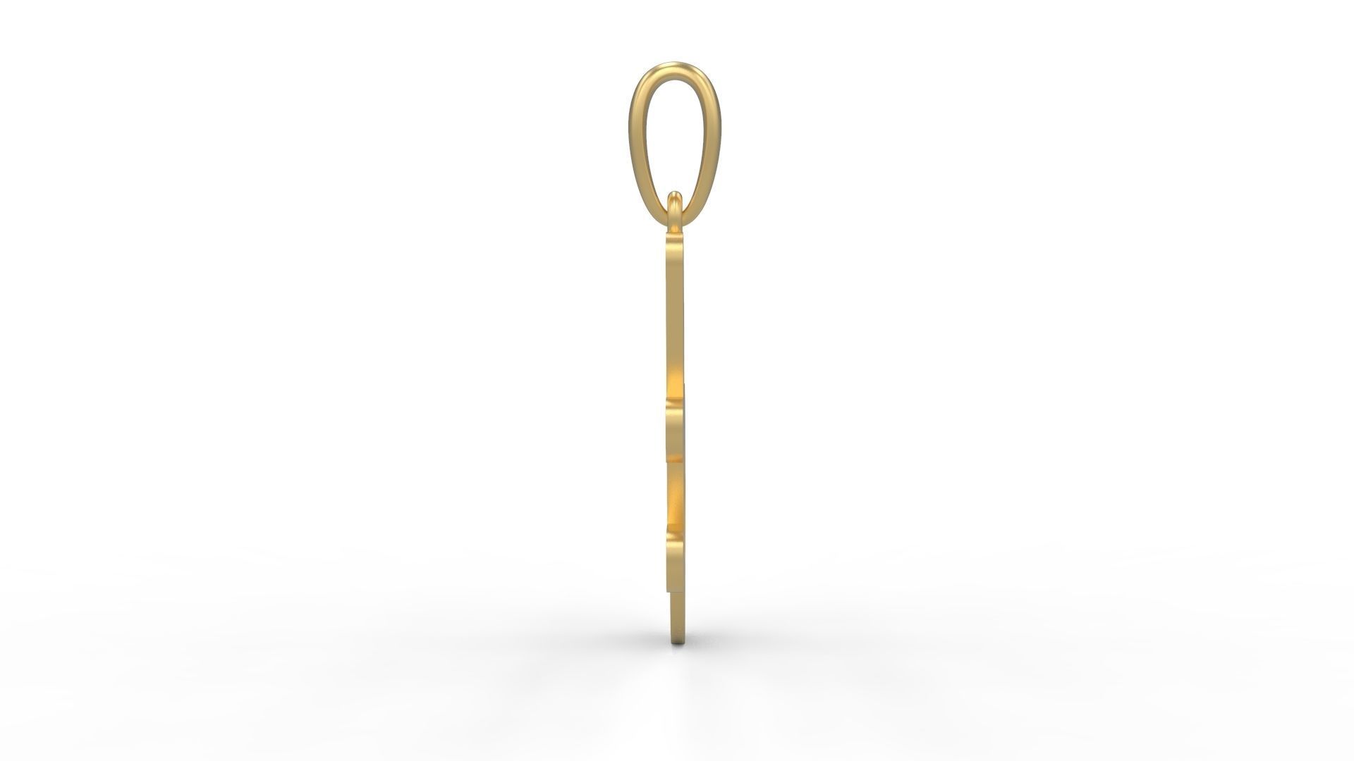 Initial Letters Pendant Harlow A 3D print model_2