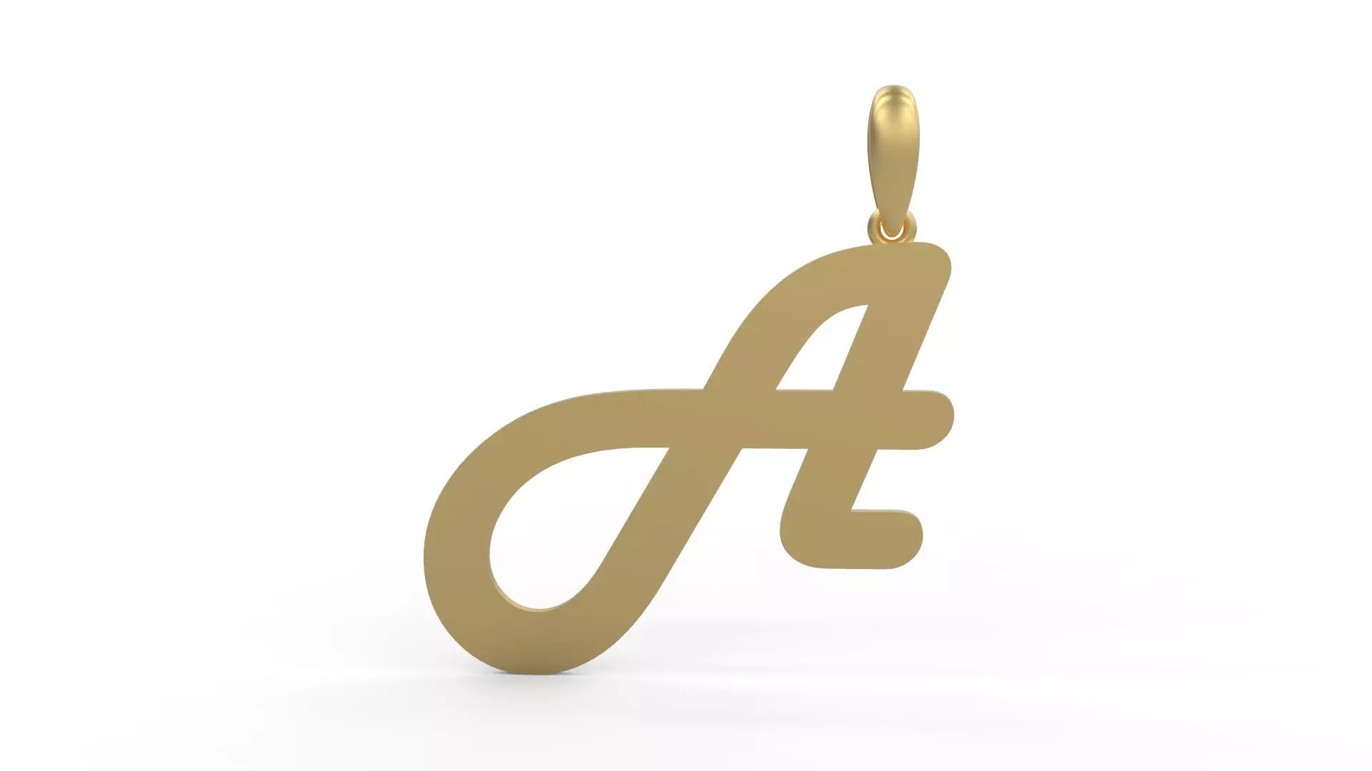 Initial Letters Pendant Harlow A 3D print model_0