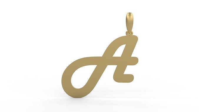 Initial Letters Pendant Harlow A 3D print model
