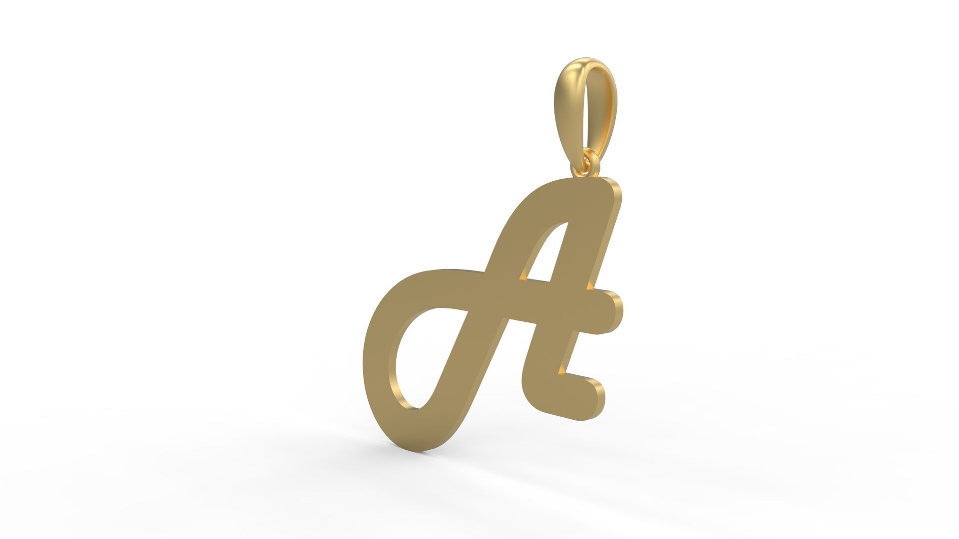 Initial Letters Pendant Harlow A 3D print model_1