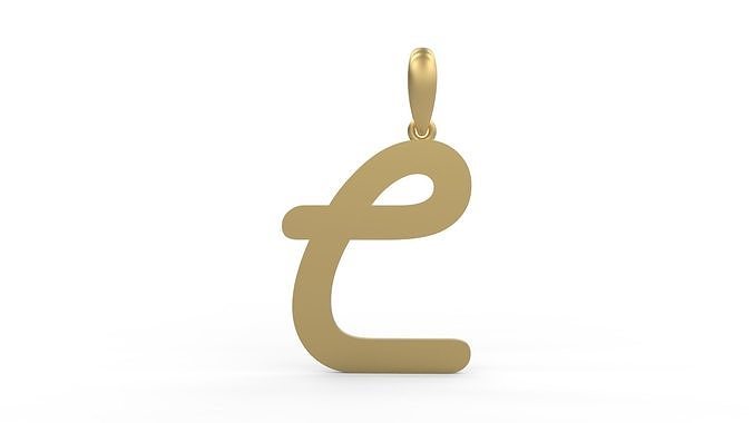 Initial Letters Pendant Harlow C 3D print model