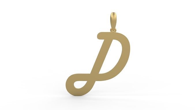 Initial Letters Pendant Harlow D 3D print model