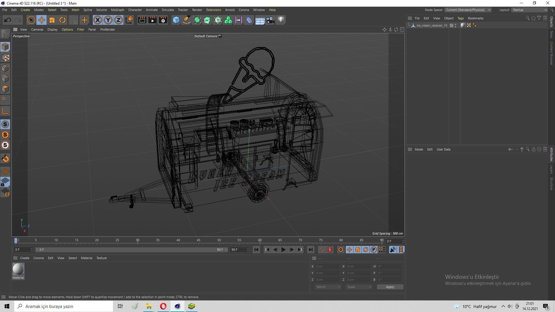  Cyberpunk City - Ice Cream Caravan Low-poly 3D model_40