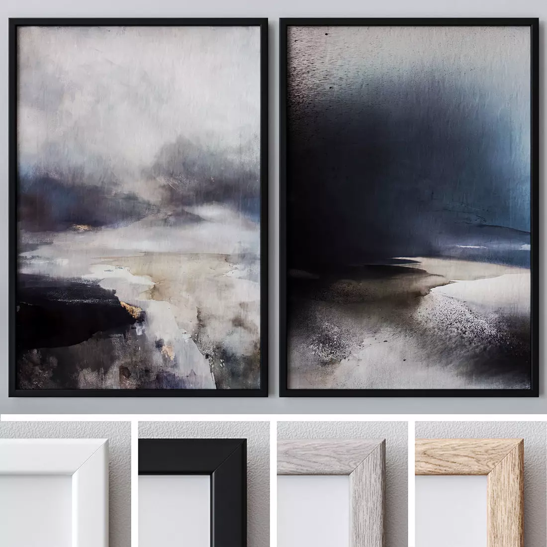 Set of large wall paintings 519 3D model_0