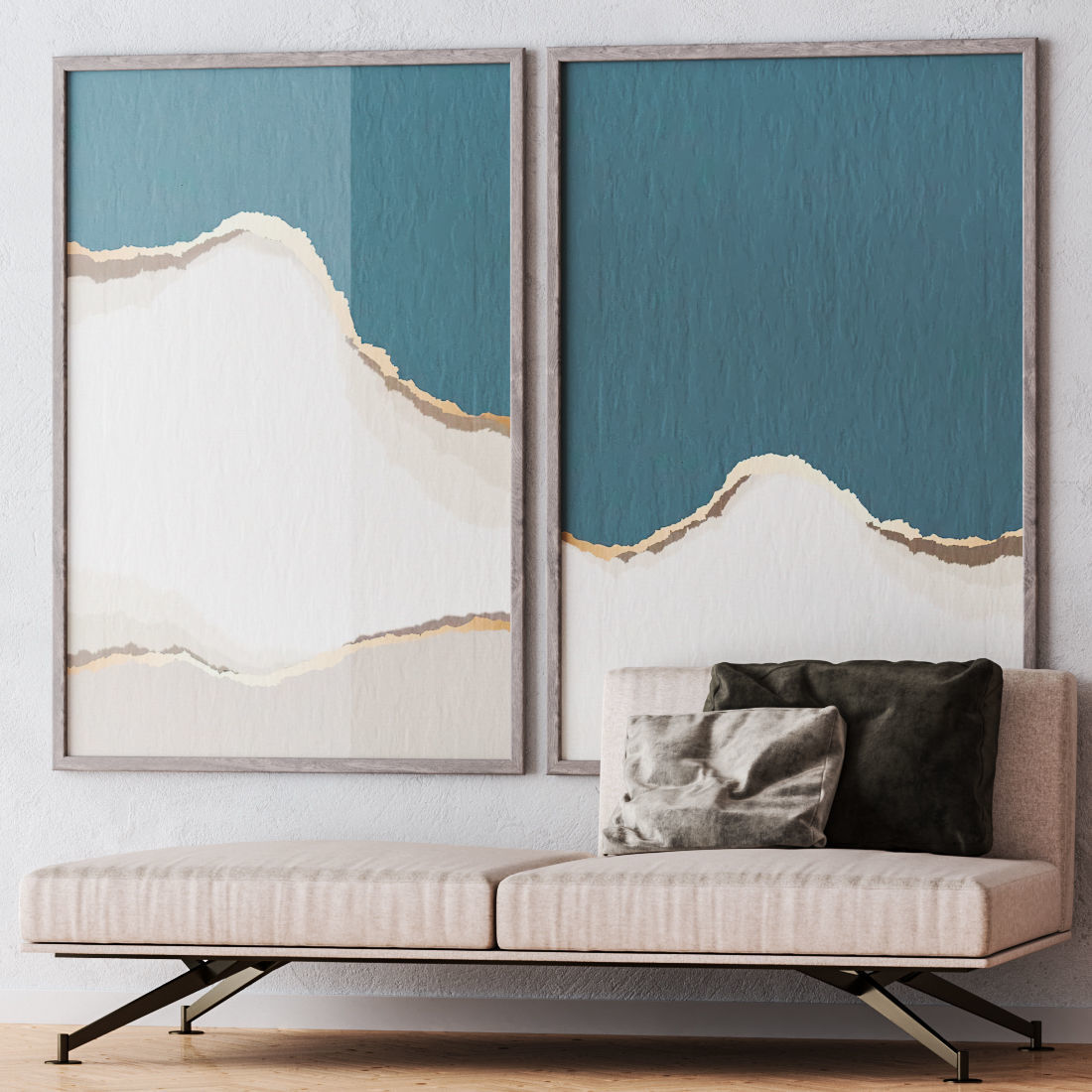 Set of large wall paintings 522 3D model_1