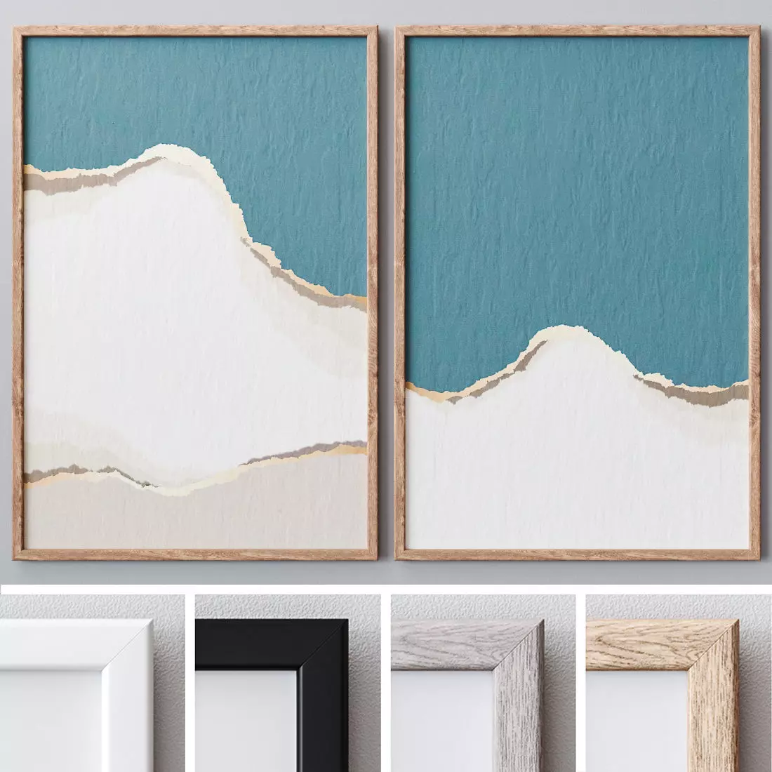 Set of large wall paintings 522 3D model_0