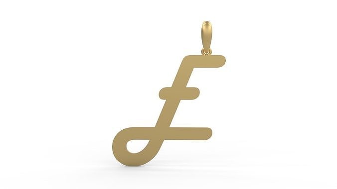 Initial Letters Pendant Harlow E 3D print model