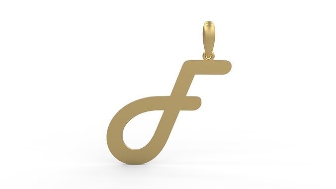 Initial Letters Pendant Harlow F 3D print model