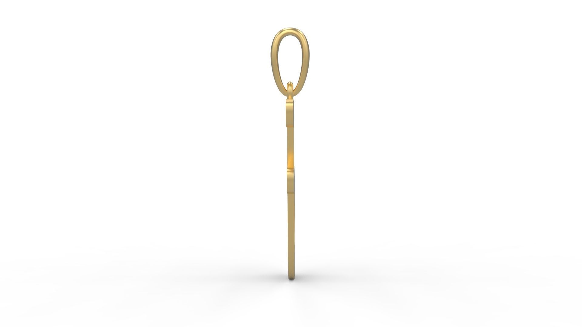 Initial Letters Pendant Harlow F 3D print model_2