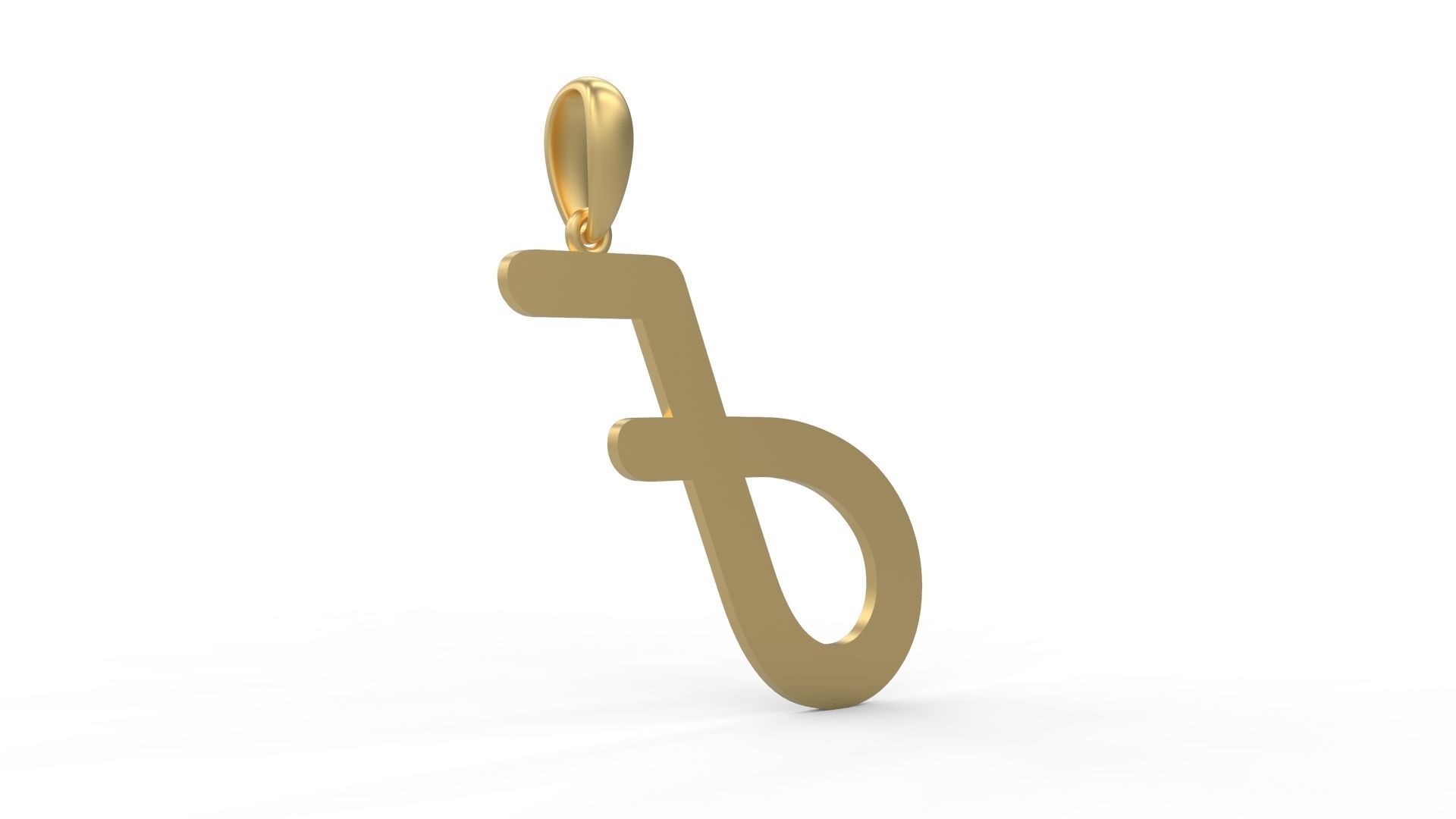 Initial Letters Pendant Harlow F 3D print model_3