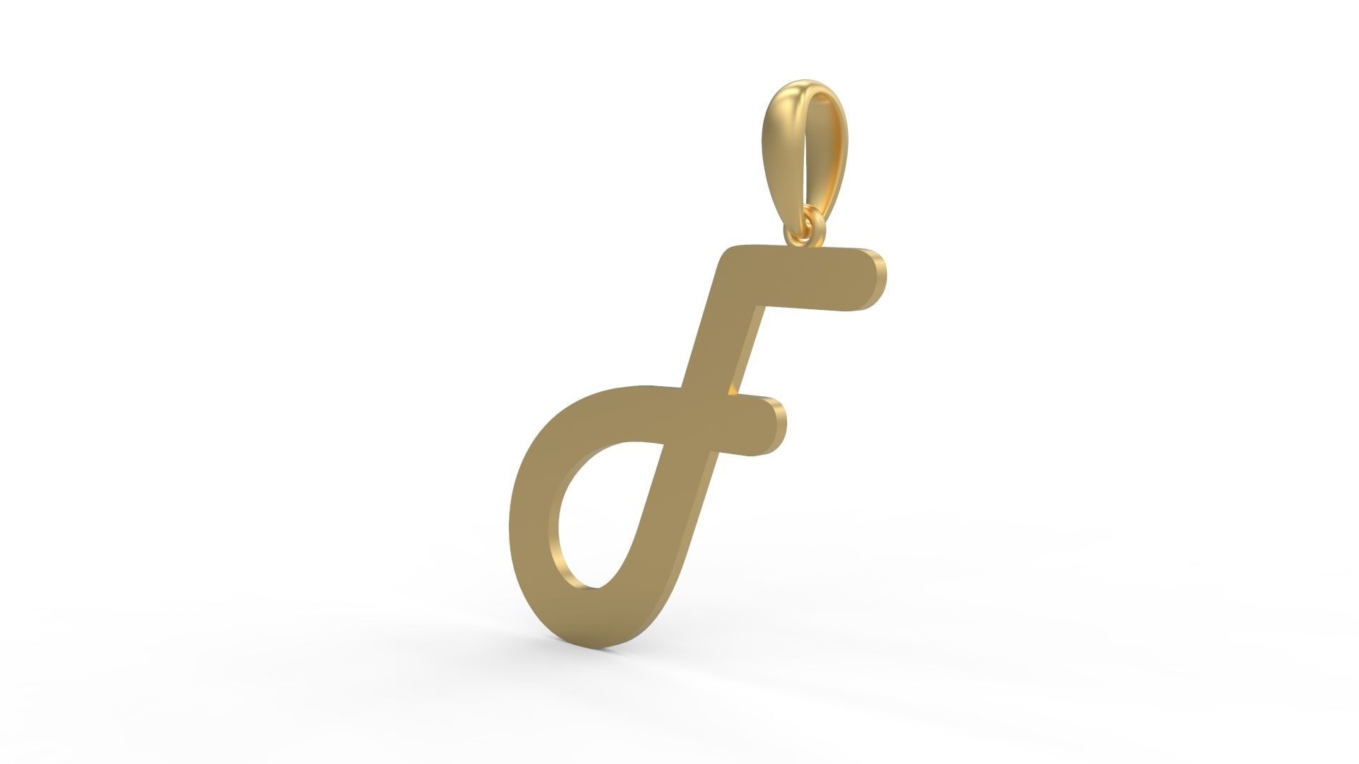 Initial Letters Pendant Harlow F 3D print model_1