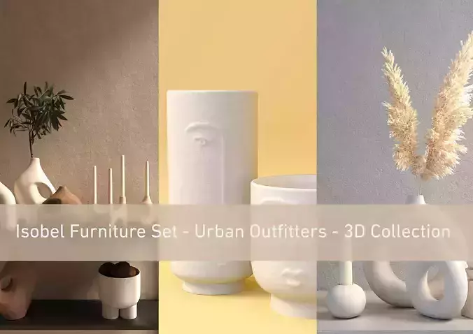 HM Decorative Stoneware Vases - 3D Model Collection 