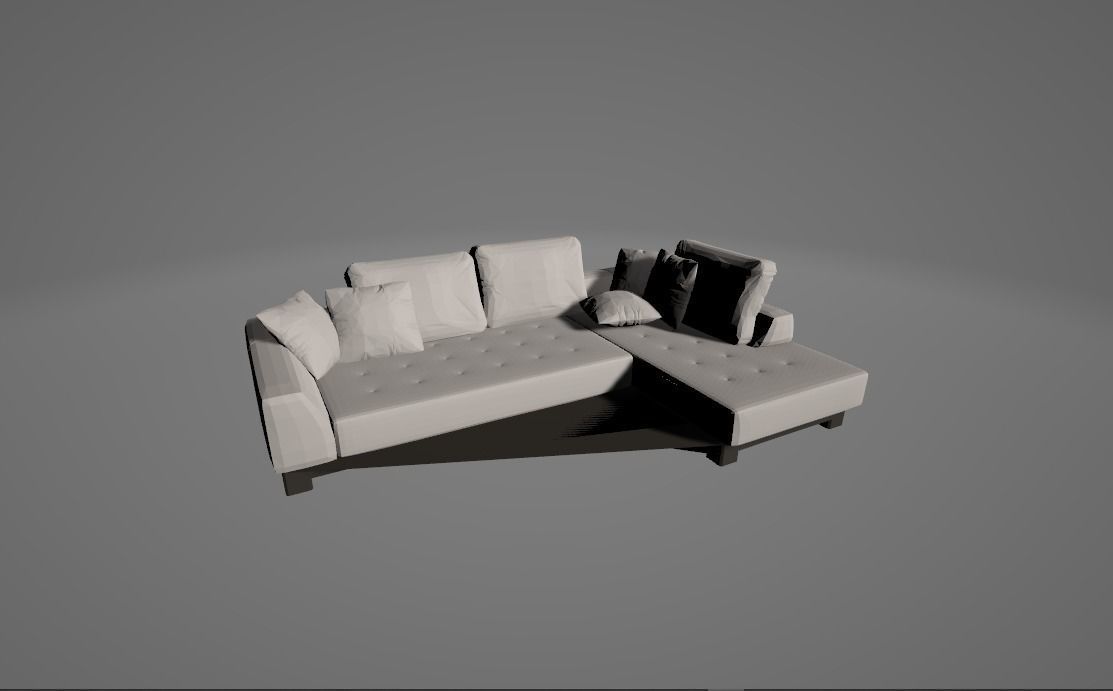 sofa armchair bed 3D print model_1