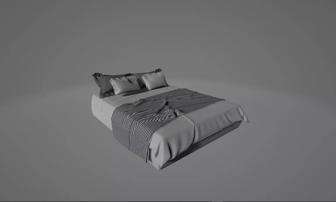 sofa armchair bed 3D print model_0
