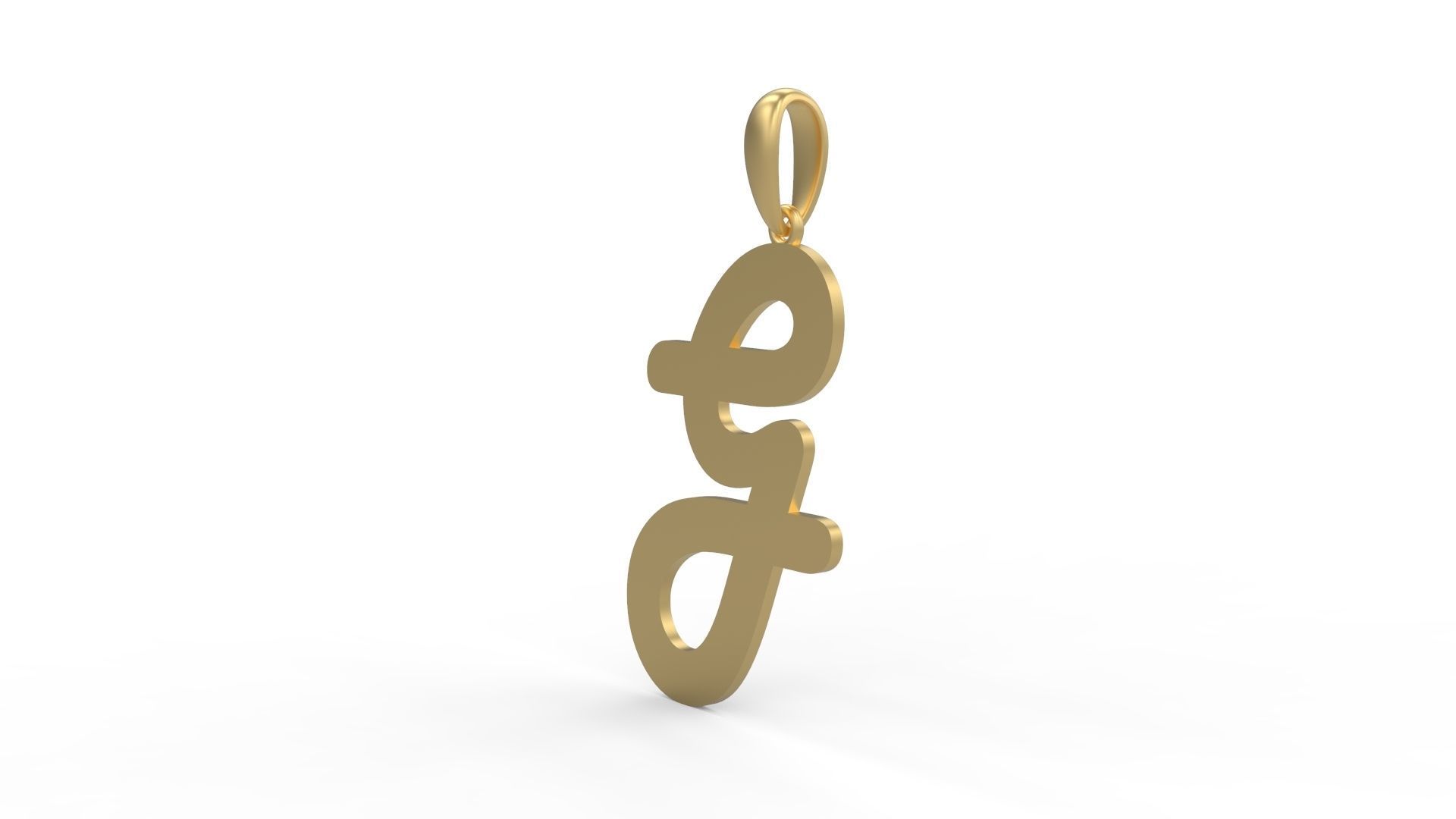 Initial Letters Pendant Harlow G 3D print model_1